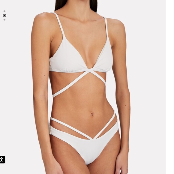 #2273 JONATHAN SIMKHAI Harlen Triangle Tie-Front Bikini & Emmalynn Bikini Bottom - Picture 1 of 9